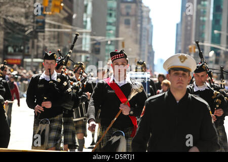 New York, USA. 6th April, 2013.  Scenes from 2013 New York Tartan Day Parade April 6, 2013 in New York City. Credit: Donald Bowers/Alamy Live News Stock Photo