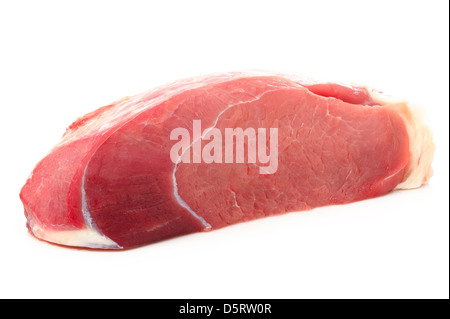 Raw Beef Meat On White Background Stock Photo - Alamy