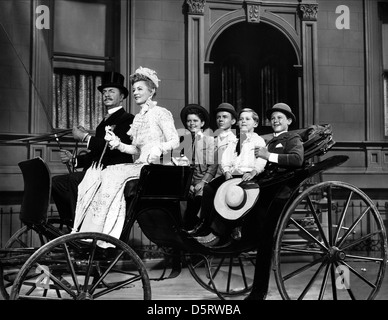 WILLIAM POWELL, IRENE DUNNE, MARTIN MILNER, JIMMY LYDON, DEREK SCOTT, JOHNNY CALKINS, LIFE WITH FATHER, 1947 Stock Photo