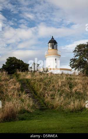 Stevenson Lighthouse at Cromarty on the Black Isle in Scotland. Stock Photo