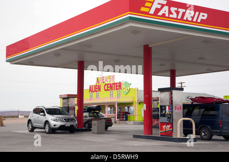 Amargosa Valley, Nevada - The Area 51 Alien Center at a gas station in the Nevada desert. Stock Photo