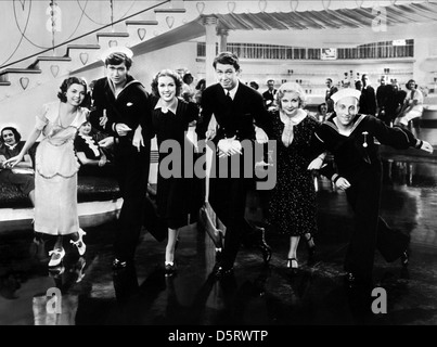 FRANCES LANGFORD, BUDDY EBSEN, ELEANOR POWELL, JAMES STEWART, UNA MERKEL, SID SILVERS, BORN TO DANCE, 1936 Stock Photo