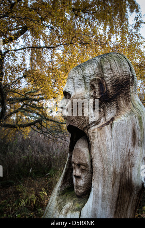 Third World Sculptures from Frank Bruce Sculpture Park at Feshiebridge in Scotland Stock Photo