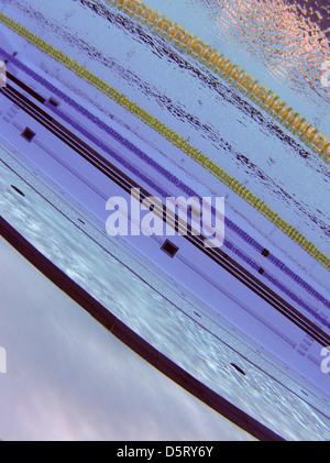 Underwater view from a swimming pool Stock Photo