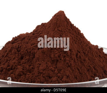 Cocoa powder isolated on white Stock Photo