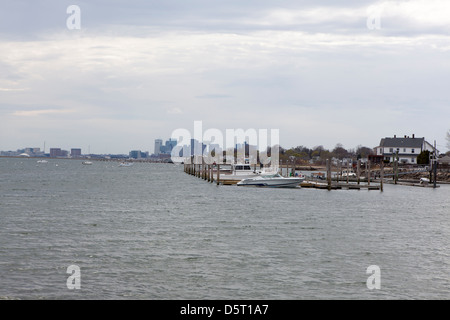 Boston skyline, Winthrop, Massachusetts,USA Stock Photo