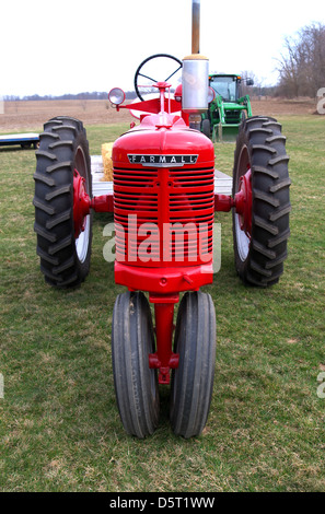 A restored International Harvester McCormick Deering Farmall Tractor Stock Photo