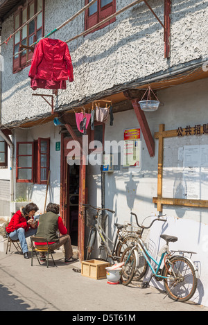 street scene in shanghai old town china Stock Photo