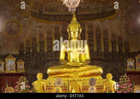 Golden Buddha statue in the temple of Wang Lang district, Bangkok, Thailand Stock Photo