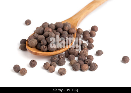 teaspoon of black pepper isolated on white background Stock Photo
