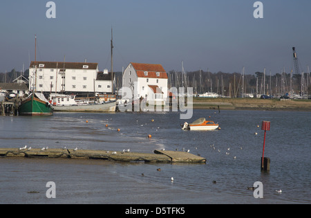 woodbridge on the banks of the river deben on suffolk Stock Photo