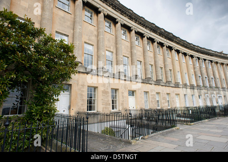 The Royal Crescent in Bath, Somerset, England. Stock Photo