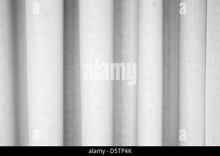 Abstract white waved fabric background texture Stock Photo