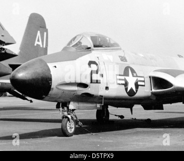 McDonnell F2H-4 'Banshee' of Marine Fighter Squadron Five Three Three (VMF-533) 'Nighthawks'. Stock Photo