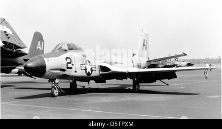 McDonnell F2H-4 'Banshee' of Marine Fighter Squadron Five Three Three (VMF-533) 'Nighthawks'. Stock Photo