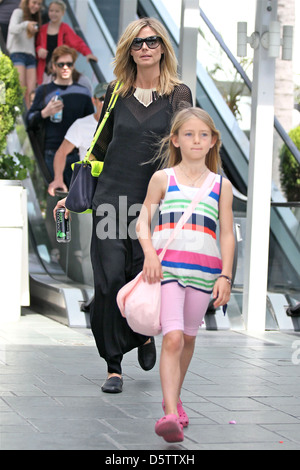 Heidi Klum and her daughter Leni Samuel are seen leaving ballet class Los Angeles, California - 10.03.12 Stock Photo