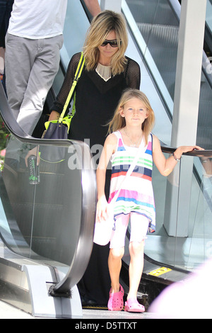 Heidi Klum and her daughter Leni Samuel are seen leaving ballet class Los Angeles, California Stock Photo