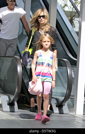 Heidi Klum and her daughter Leni Samuel are seen leaving ballet class Los Angeles, California Stock Photo