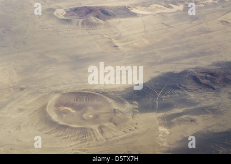 Aerial view of 2 craters Stock Photo