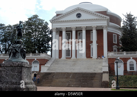 The Rotunda University of Virginia conceived and designed by US President Thomas Jefferson, established 1819, UVA, Stock Photo