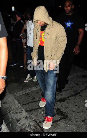 Drake attends Club Paradise Tour After Party at Rush nightclub Miami, Florida - 14.02.12 Stock Photo