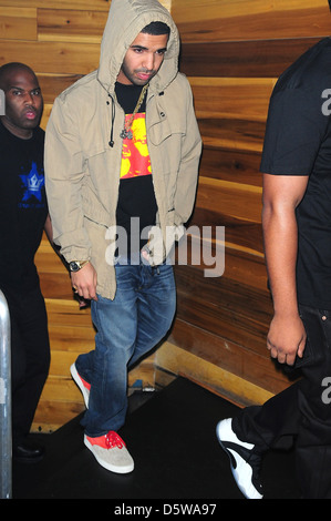 Drake attends Club Paradise Tour After Party at Rush nightclub Miami, Florida - 14.02.12 Stock Photo