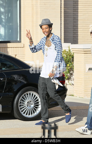 Rapper Wiz Khalifa shopping at Barney's New York in Beverly Hills on Valentine's Day Los Angeles, California - 14.02.12 Stock Photo