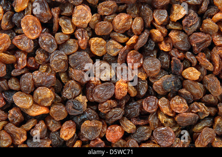 Background of sweet and tasty raisins. Abstract food textures. Stock Photo