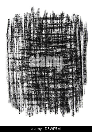 Black textured grungy background drawn with charcoal. Stock Photo