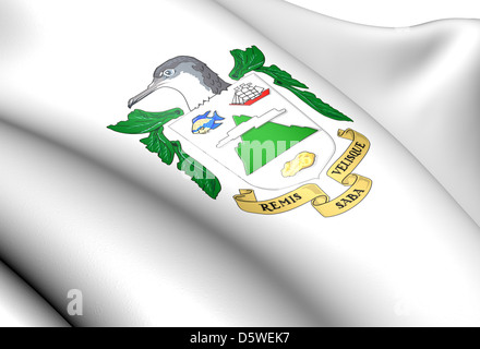 Saba Coat of Arms. Close Up. Stock Photo