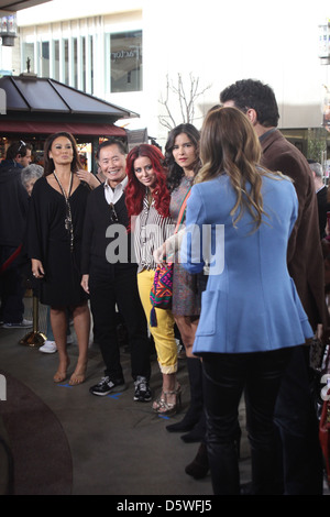 Tia Carrere, George Takei, Aubrey O'Day, Patricia Velasquez, Lou Ferrigno The new cast of the show, 'The Celebrity Apprentice' Stock Photo