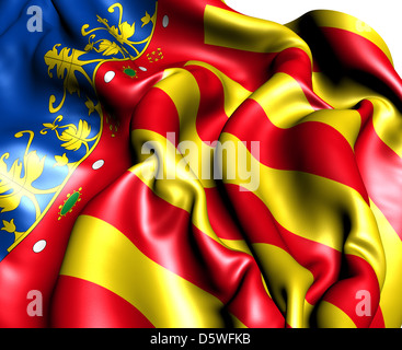 Flag of Valencian Community Stock Photo