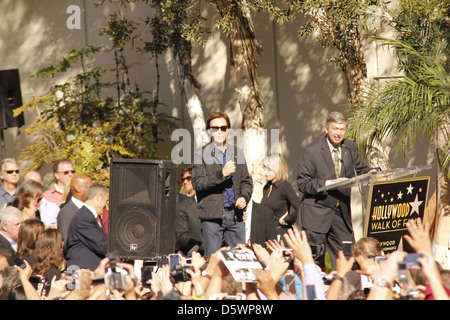 Paul McCartney Honored with a star on The Hollywood Walk Of Fame held In front of The Capitol Records Building Los Angeles, Stock Photo