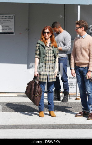 Alyson Hannigan very pregnant seen out and about in Beverly Hills Los Angeles, California - 01.03.12 Stock Photo