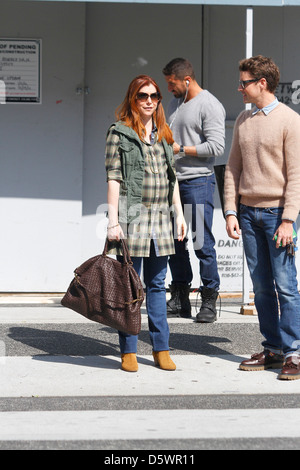 Alyson Hannigan very pregnant seen out and about in Beverly Hills Los Angeles, California - 01.03.12 Stock Photo