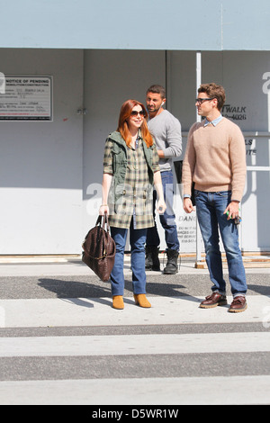 Alyson Hannigan very pregnant seen out and about in Beverly Hills Los Angeles, California - 01.03.12 Stock Photo