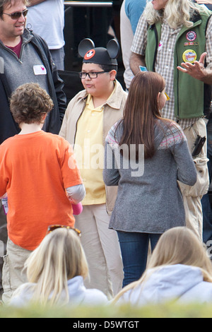 Rico Rodriguez The cast of 'Modern Family' filming on location at Disneyland Anaheim, California - 29.02.12 Stock Photo