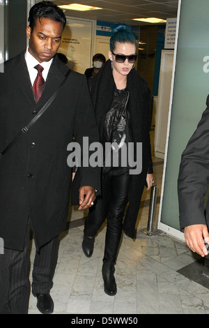 Katy Perry arrives at Charles de Gaulle Airport in Paris Paris, France