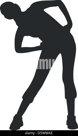 Girl silhouette 06 Stock Photo