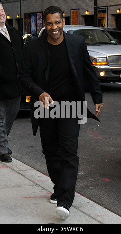 Denzel Washington Celebrities Arrive At The Ed Sullivan Theater For Denzel Washington Celebrities Arrive At The Ed Sullivan Theater For