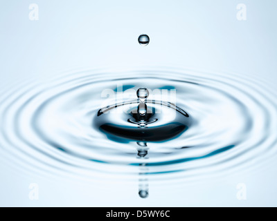 Close up of splashing water droplet Stock Photo