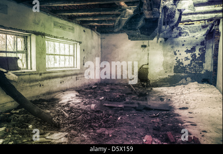 High Dynamic Range Image of an Abandoned building Stock Photo
