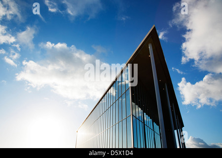 Blue sky reflected in modern building Stock Photo