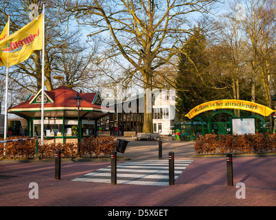 Entrance to Duinrell Attractiepark, Wassenaar, The Netherlands. Stock Photo