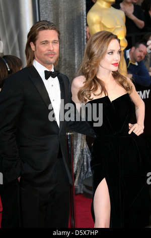 Brad Pitt, Angelina Jolie 84th Annual Academy Awards (Oscars) held at the Kodak Theatre - Arrivals Los Angeles, California - Stock Photo