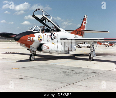 A North American T-2C 'Buckeye' of Training Squadron (VT) 4 at NAS Pensacola, Florida. Stock Photo