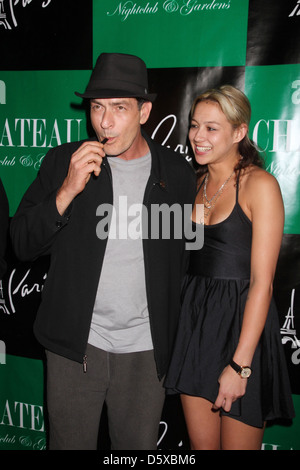 Charlie Sheen and Natalie Kenly Charlie Sheen hosts an evening at