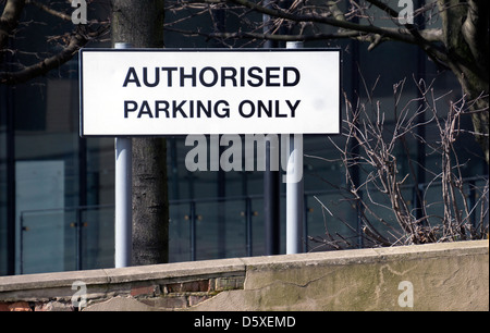 Authorised Parking Only Sign Stock Photo