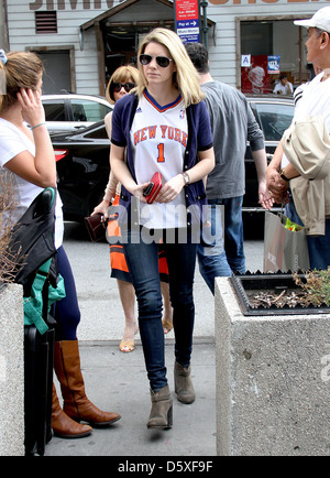 Celebrities at the Boston Celtics at the New York Knicks game Featuring