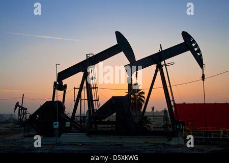 The 1200-acre Inglewood Oil Field located in the Baldwin Hills area is the largest urban oil field in the USA. Los Angeles, CA Stock Photo